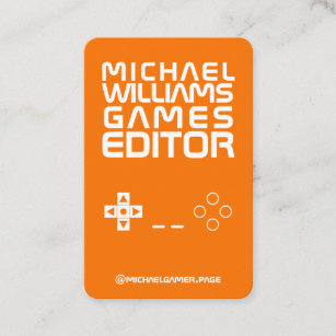 Gamer for Life, Video Game Developer, Designer Business Card