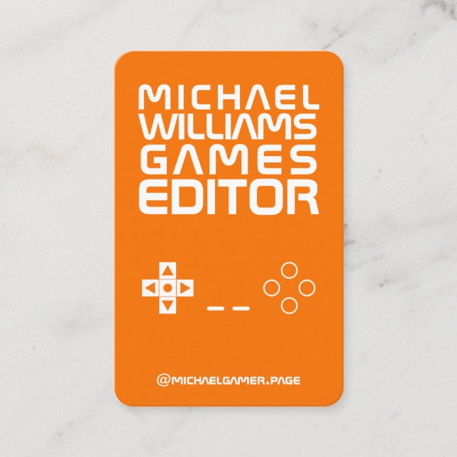 Video games pad console style look business card (Front)