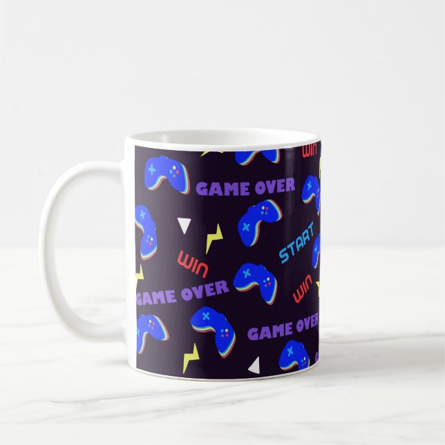 Video Games Pattern Coffee Mug (Left)