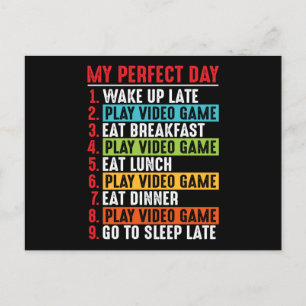 Video games quotes My Prefect Day   Video Game Postcard