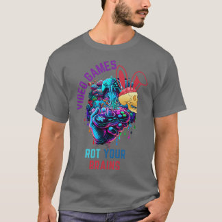 VIDEO GAMES ROT YOUR BRAINS 38 T-Shirt
