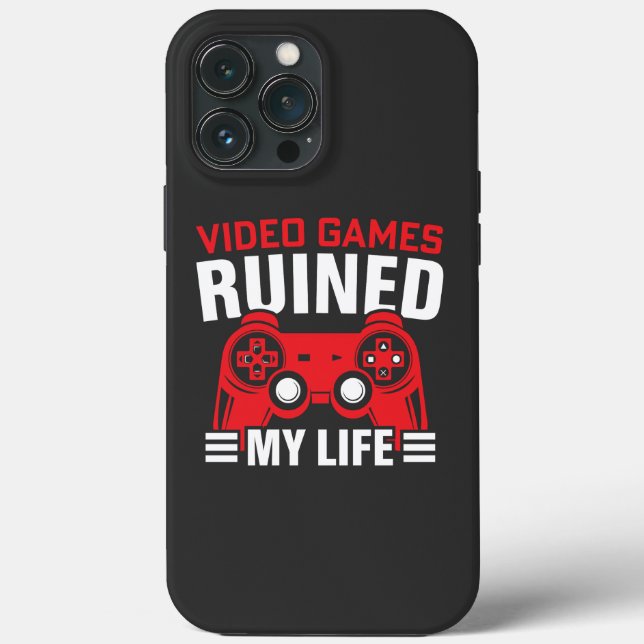 Video Games Ruined My Life, Gamers Life Case-Mate iPhone Case (Back)