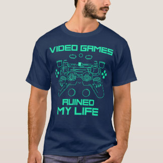 Video Games Ruined My Life girl vintage T-Shirt
