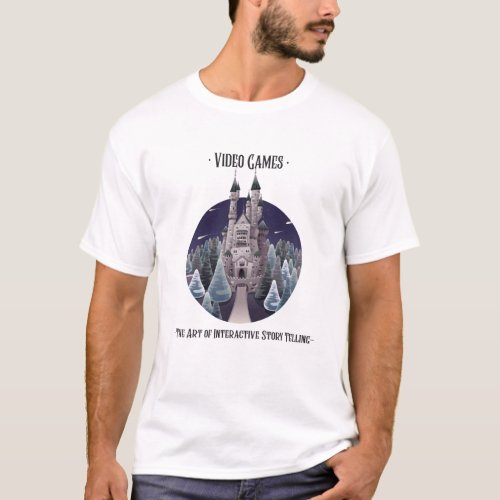 Video games the art of interactive storytelling T_Shirt