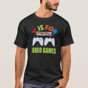 Video Games  Valentine Day For Kids Boys T-Shirt