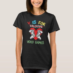 Video Games Valentine Day For Kids Boys T-Shirt