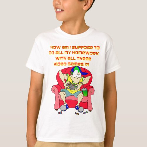 Video Games vs Homework T_Shirt