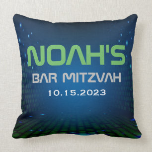 VIDEO GAMING Bar Mitzvah Digital Gaming Throw Pillow