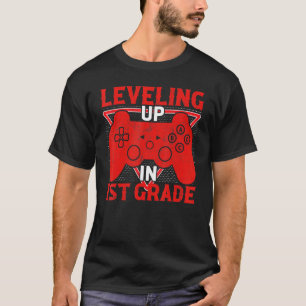 Video Gaming Control for students Leveling up in F T-Shirt