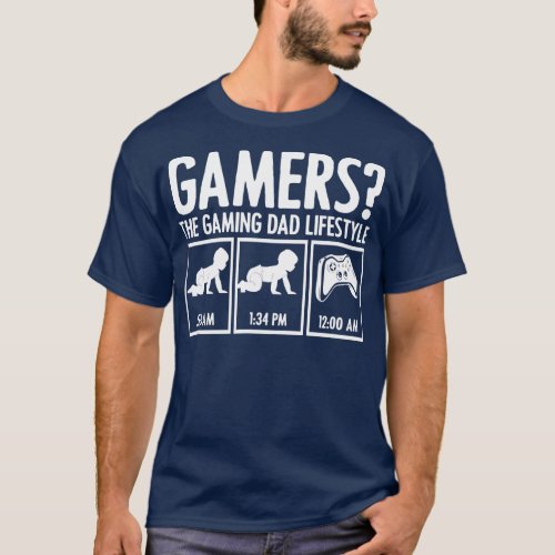 Video Gaming Dad Gamepad Console Funny Gamer Dad  T_Shirt