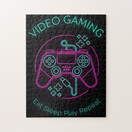 Video Gaming Eat Sleep Play Repeat Jigsaw Puzzle