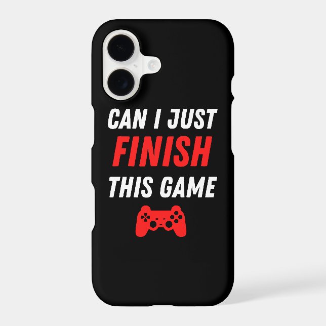 Video Gaming Funny Can I just finish this Game iPhone Case (Back)