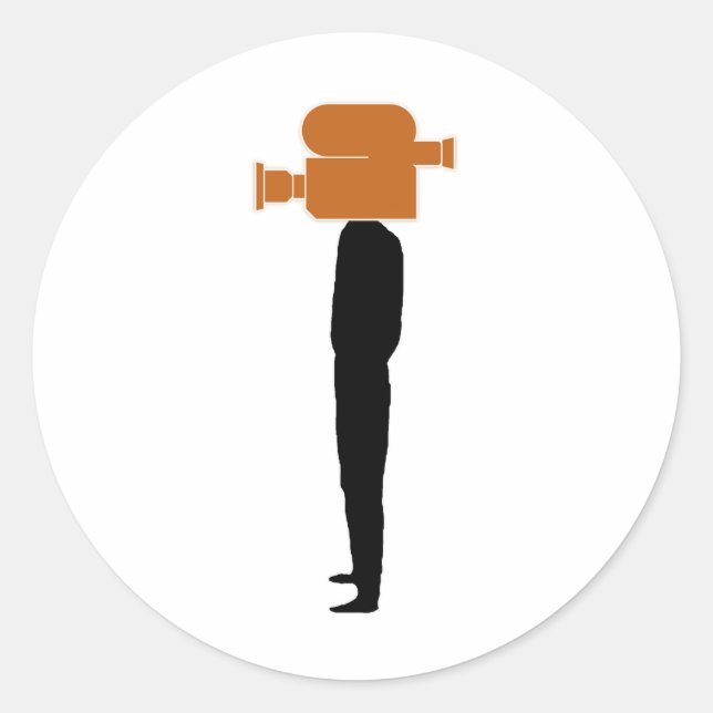 video head - PNG Classic Round Sticker (Front)