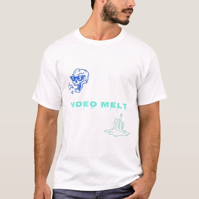 Video Melt T-Shirt (Blue) (Front)