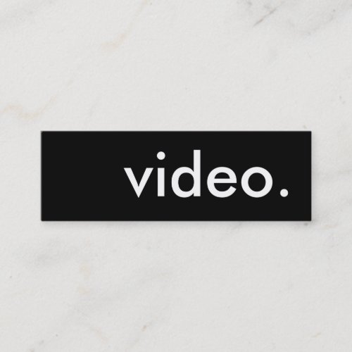video. business card
