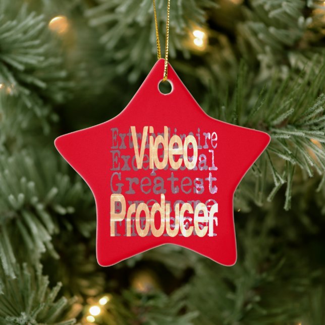 Video Producer Extraordinaire Ceramic Ornament (Tree)