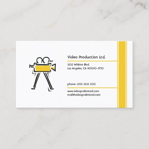 Customizable Video Production Business Card