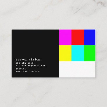 Video Production Color Card Business Card