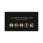Video Production Services Gold Icons Business Card Video Production Services Gold Icons Business Card