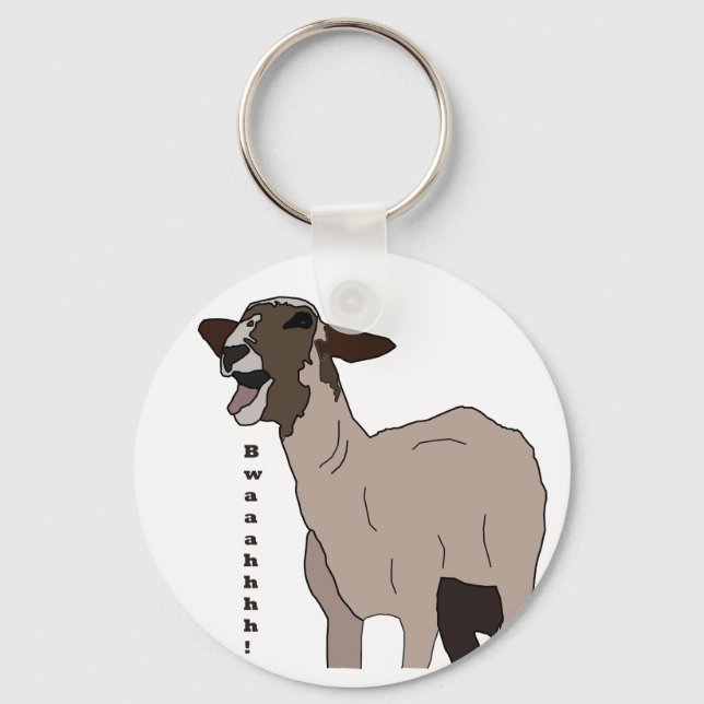 Video star goat screaming! keychain (Front)