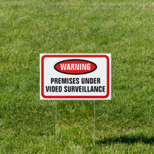 Video Surveillance Camera Recording Warning Sign