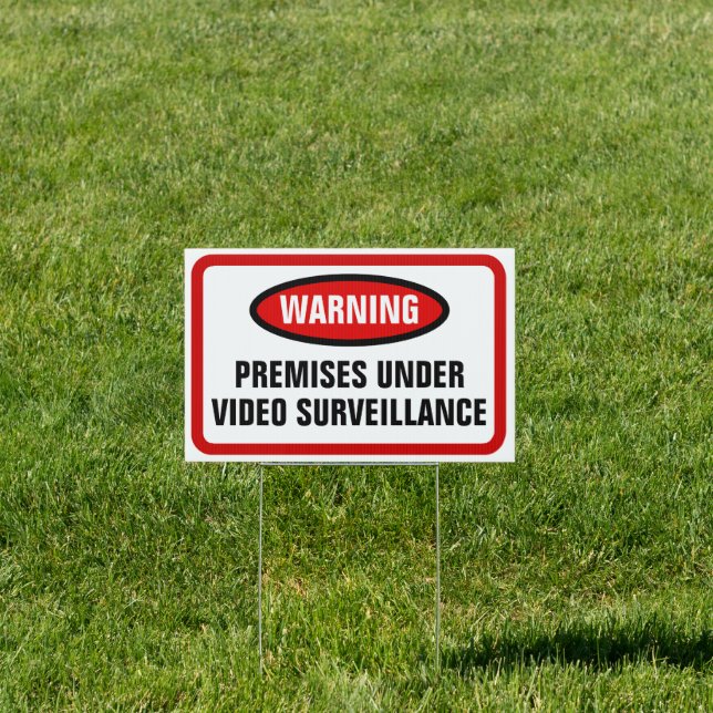 Video Surveillance Camera Recording Warning Sign (Insitu)