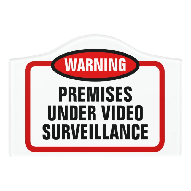 Video Surveillance Camera Recording Warning Sign (Small Crest Front)