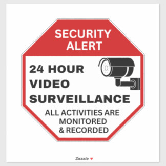 Video Surveillance Signs,Business CCTV Security  Sticker