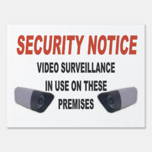 Video Surveillance Warning Road Yard Sign