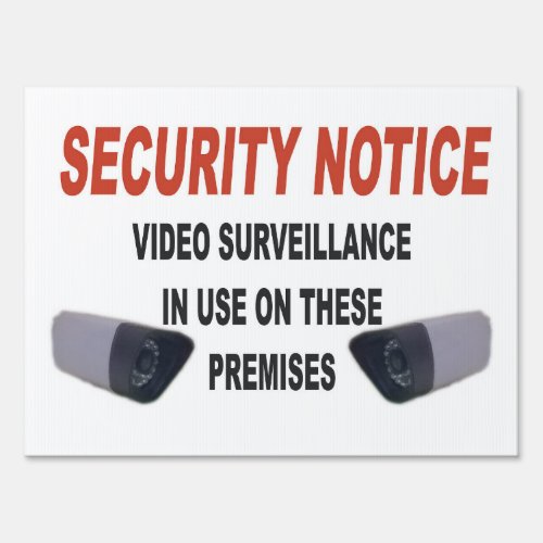 Video Surveillance Warning Road Yard Sign