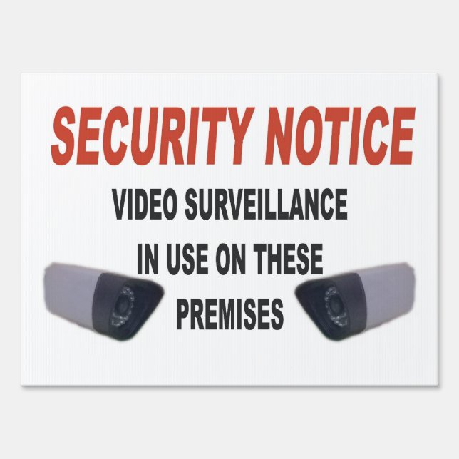Video Surveillance Warning Road Yard Sign (Front)