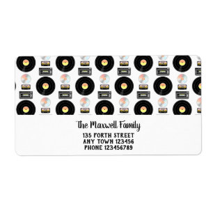 Video tape Vinyl LP pattern Label