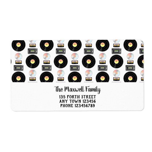 Video tape Vinyl LP pattern Label (Front)
