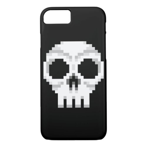 Videogame Death Skull _ Pixel Art iPhone 87 Case