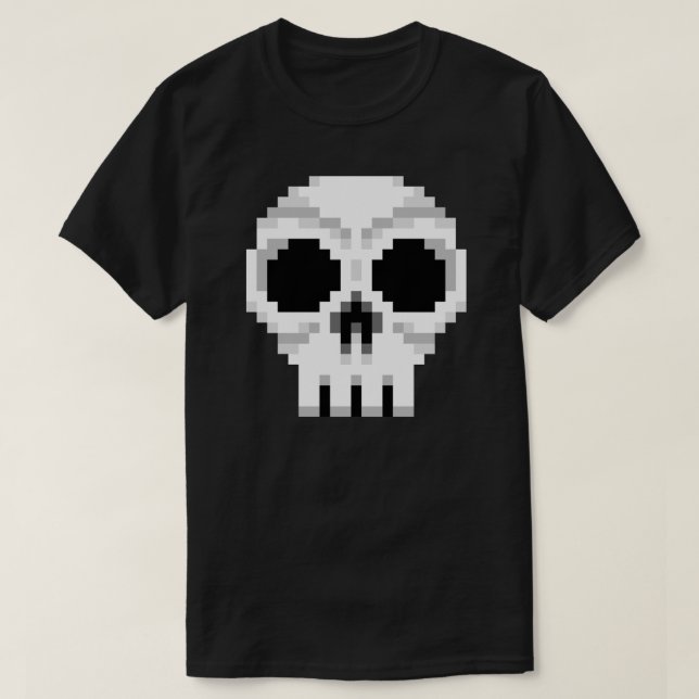 Videogame Death Skull - Pixel Art T-Shirt (Design Front)