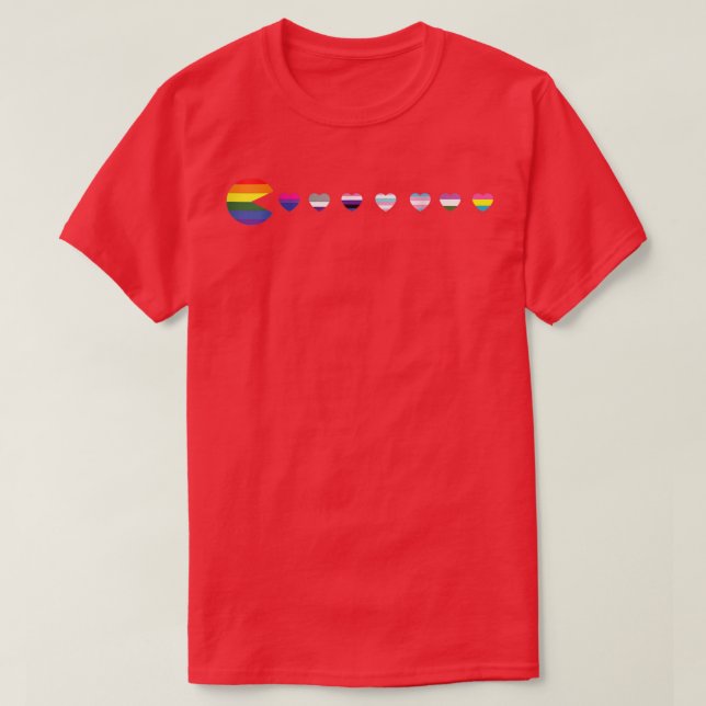 VideoGame Funny Gaming LGBTQ Ally Pride Flag Gamer T-Shirt (Design Front)