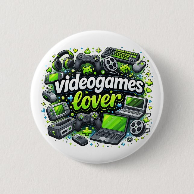 Videogames Lover Button (Front)