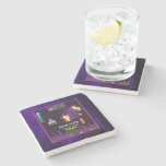 Videogaming Purple Stone Coaster