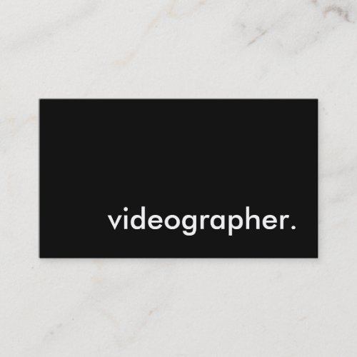 videographer. business cards