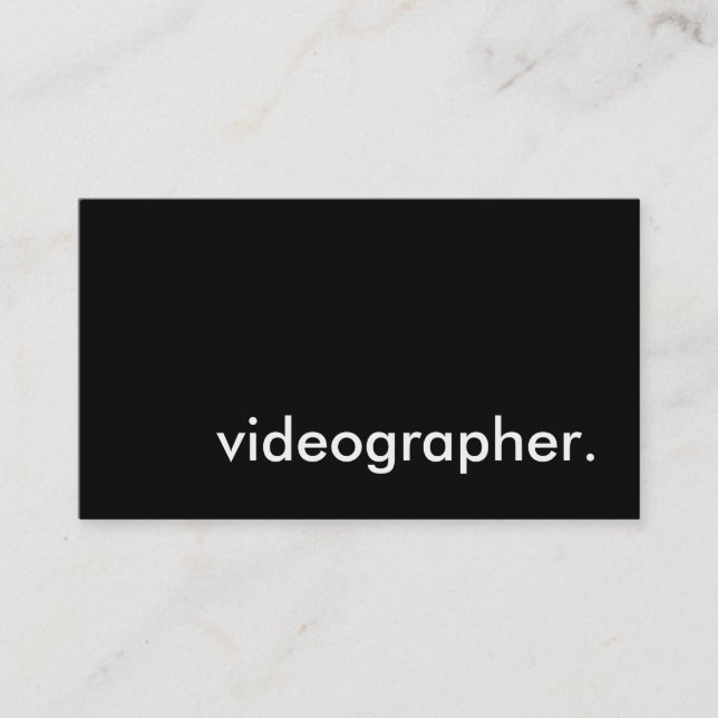 videographer. business card (Front)