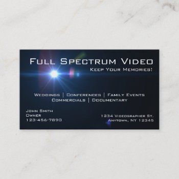 Videographer Business Cards by aaronsgraphics at Zazzle