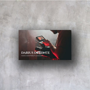 Videographer Filmmaker Minimalist Modern Cinema Business Card