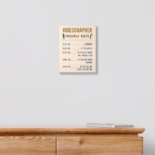 Videographer Hourly Rate Wood Photo Tile