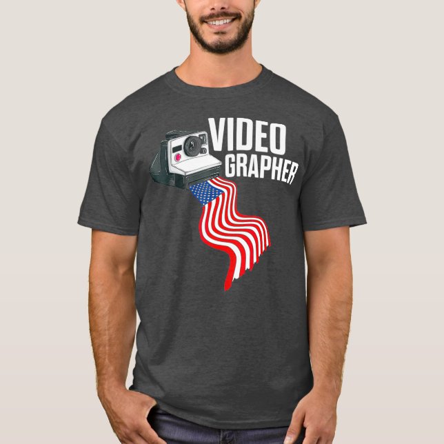 Videographer Practicing Videography Filmmaker T-Shirt (Front)