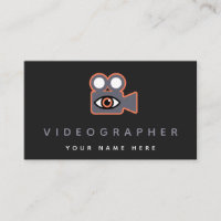 Videographer Third Eye Video Camera Minimalistic   Business Card