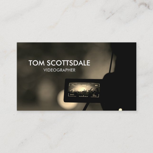 Videographer Video Production  Business Card (Front)