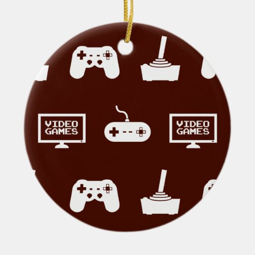 Videos Games Themed Gaming Design Video Game Gamer Ceramic Ornament