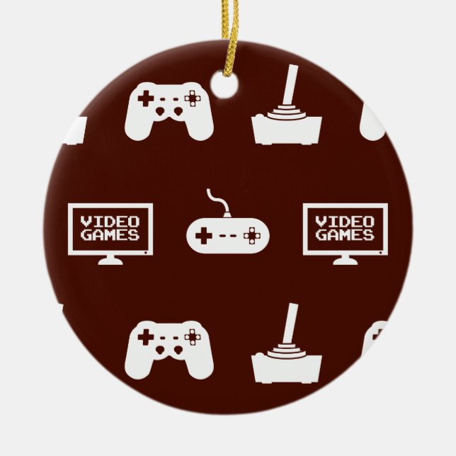 Videos Games Themed Gaming Design Video Game Gamer Ceramic Ornament (Front)