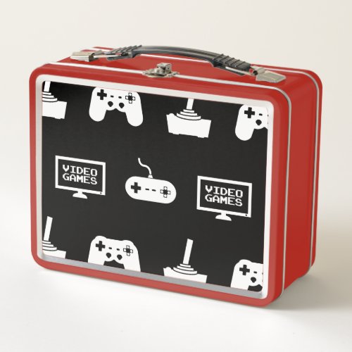 Videos Games Themed Gaming Design Video Game Gamer Metal Lunch Box