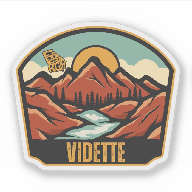 Vidette, Georgia Sticker (Front)